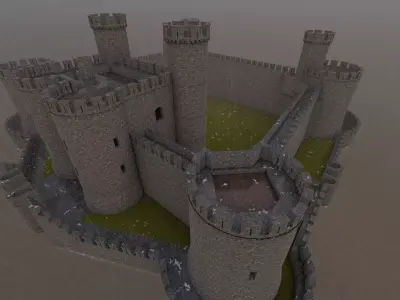 Basic Medieval Castle 3D model purchase