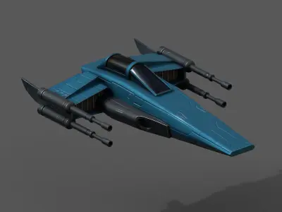 Spaceship starship scifi space futuristic cyborg Generic  Low-poly 3D model