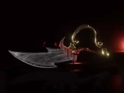 African Sword - Knife Low-poly 3D model