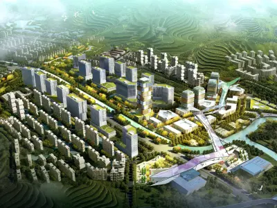 3Dmax fashion city commercial square building 65 3D model
