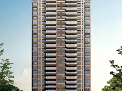 3Dmax fashion city commercial square building 79 3D model