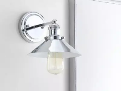 Flandria Light Chrome Bath Sconce 3D model