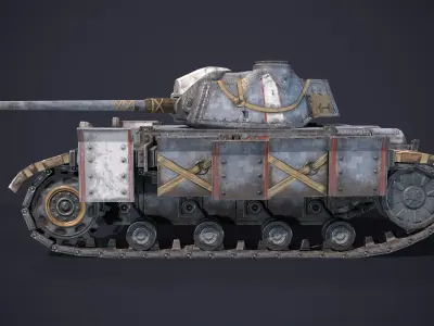 Tank Futuristic Low-poly 3D model