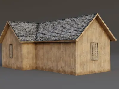 Wooden Old House Vintage 3D model