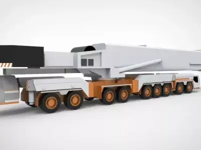 heavy mobile crane 3D model