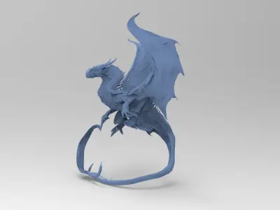 Dragon water splash sculpture collection  3D model
