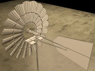 Wind Mill Free low-poly 3D model