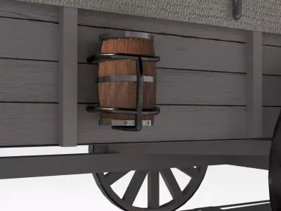 Horse-Drawn Wagon 2 3D model