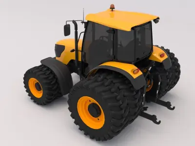 Generic Yellow Tractor 3D model
