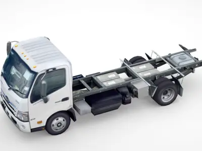 Hino 616 Hybrid Chassis 2020 Low-poly 3D model