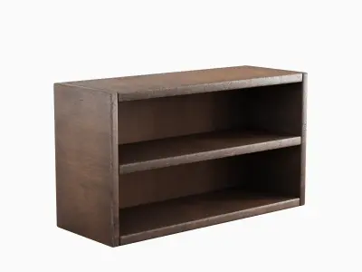 Simple Wooden Bookshelf 02 Low-poly 3D model