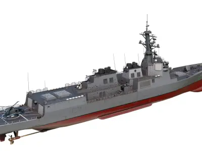 Korean Navy Sejong the Great-class destroyer KDX-III 3D model