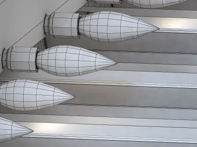 PIANOFORTE modern glass pendant light 3D model