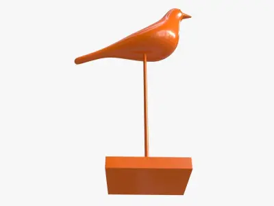 Abstract Ceramic Bird Figurine Free 3D model