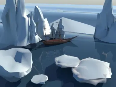 Ship in Ice 3D model