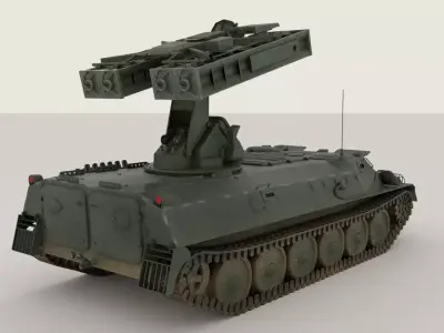 9K35 Strela-10 on a MT-LB chassis NATO name SA-13 Gopher 3D model