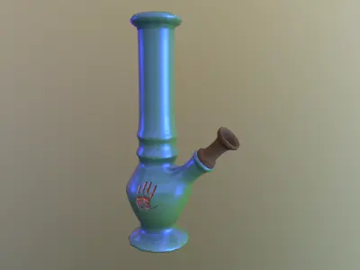 Boong pipe with handle Free 3D model