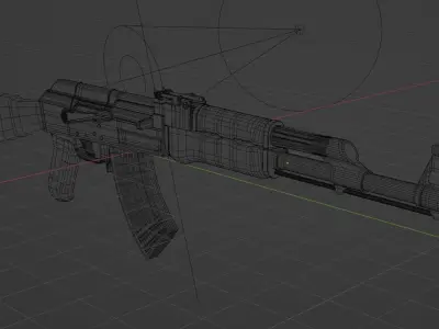 AK47 assault rifle Free 3D model