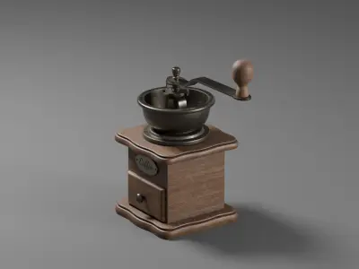 Vintage coffee grinder Low-poly 3D model purchase