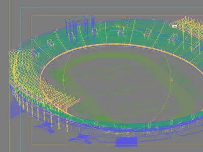 Grand Stadium 3D model 4