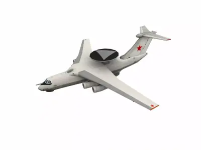 Beriev A50 Low-Poly  Free low-poly 3D model