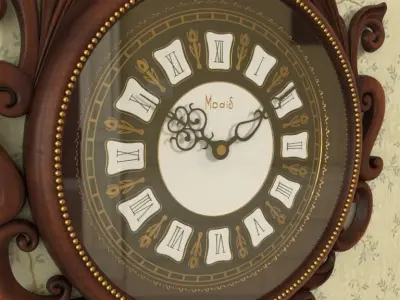 Clock antique wall 3D model