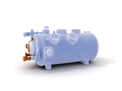 Steampunk Vintage Boiler Model Pack with Detailed Gauges Low-poly 3D model