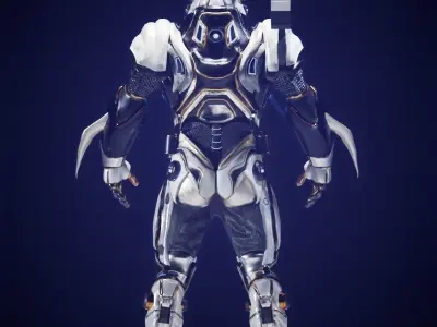 Knight Dark  Warrior  Low-poly 3D model