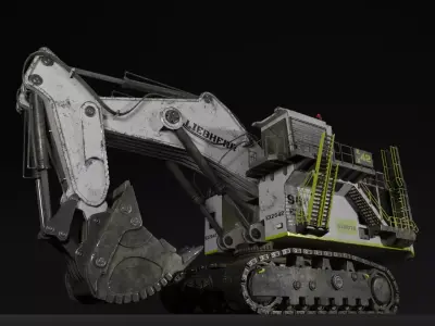 liebherr 9600 Low-poly 3D model