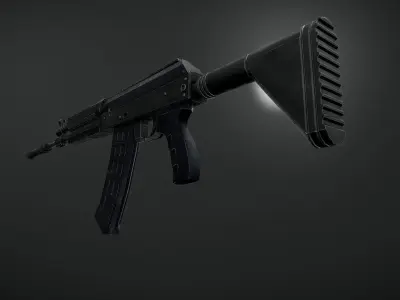 AK-12 Inspired Rifle Low-poly 3D model