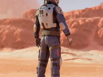 NASA Blue Spacesuit Concept for Spacewalk Mars Lunar or Moon  3D model