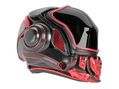 Sci Fi Sports Helmet 3D model