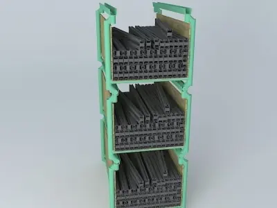 ESSABAKKEN three tier wooden bookcase Free 3D model