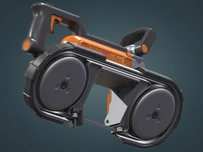 Portable Band Saw Low-poly 3D model