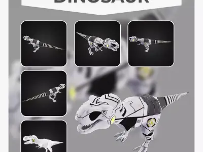 Dinosaur Robot Low-poly 3D model buy