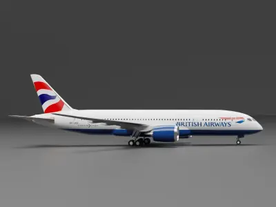 Boeing 787-8 British Airways Livery 3D model