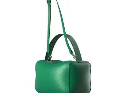 Green Leather Tote Bag 3D model