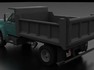 F-Series F-800 Dump Truck 1980 Low-poly 3D model