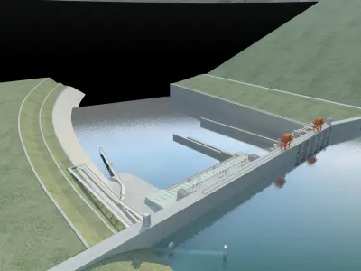 Hydroelectric Power Station 1 3D model