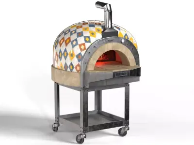 Pizza oven Low-poly 3D model