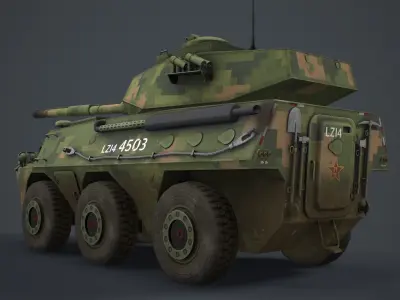 PTL-02 russian armoured vehicle Low-poly 3D model
