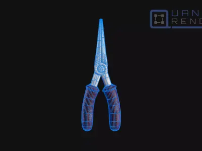 Pliers 001 Low-poly 3D model