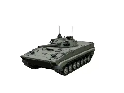 M2 Bradley Infantry Fighting Vehicle Low Poly Military IFV Low-poly 3D model