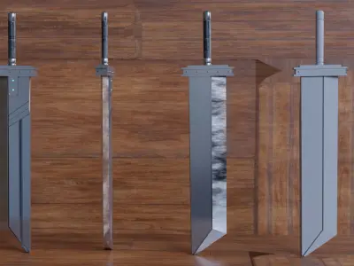 The Buster Sword Free low-poly 3D model