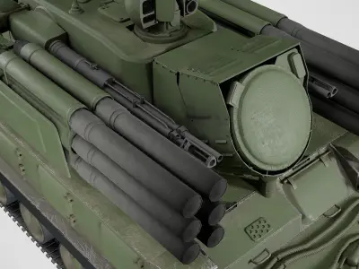 Lowpoly Pantsir-S2 Missile System Low-poly 3D model