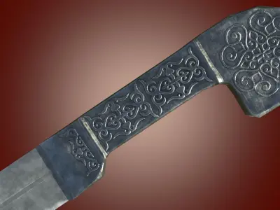 Default Caucasian sabre Shashka Low-poly 3D model