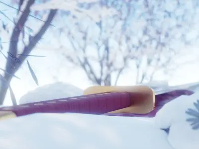 3D katana samurai 3D model