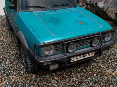 Low poly volkswagen golf-2  Low-poly 3D model