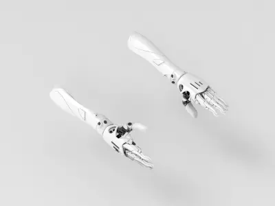 Robot arm with complete parts 3D model