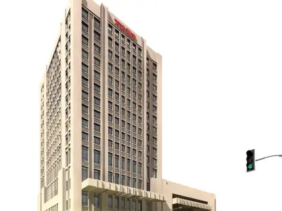 Hotel Building 3D model 8